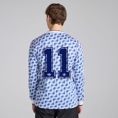Manchester United x adidas Bringback 90/92 Away 11 Printed Long Sleeve Jersey Blue