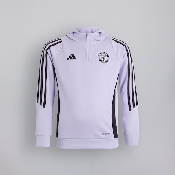 Manchester United Tiro 25 Competition Training Hoodie Kids Purple