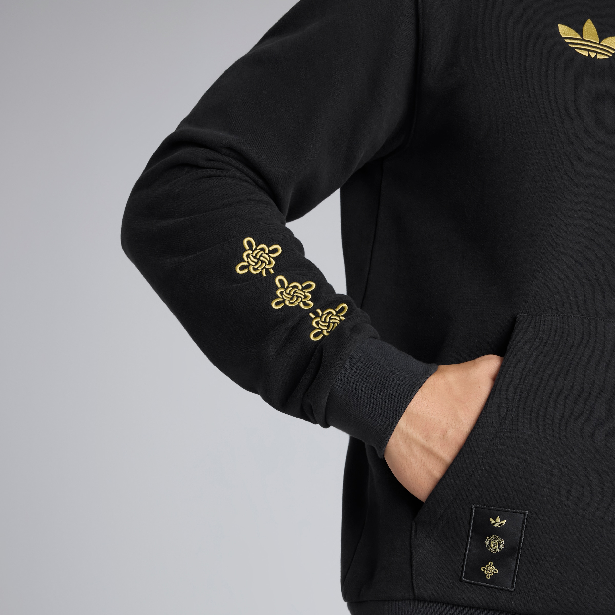 Manchester United Cultural Story Hoodie 검정색 세부 사항 [7-7]