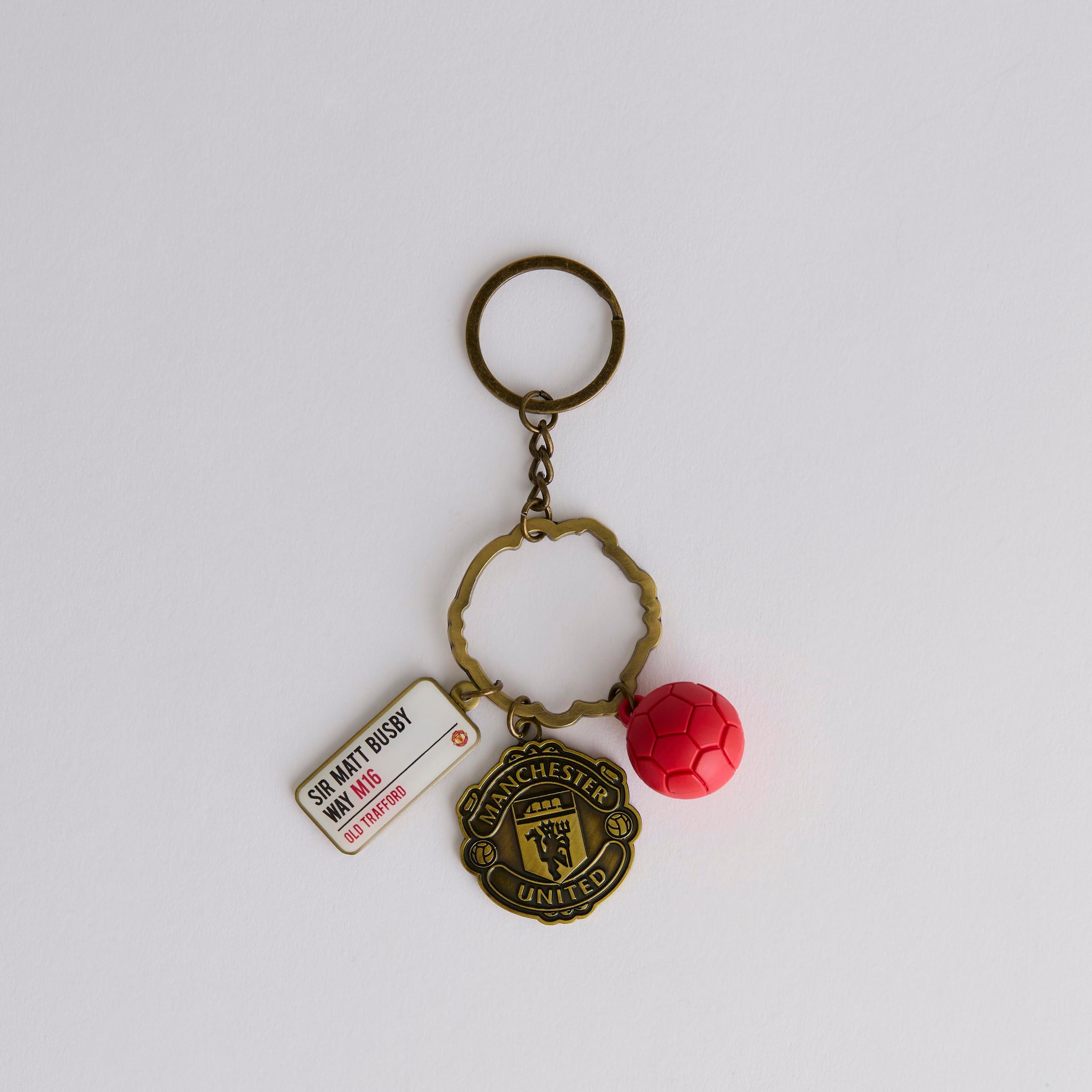 Manchester United Crest Charm Keyring Multi Multi