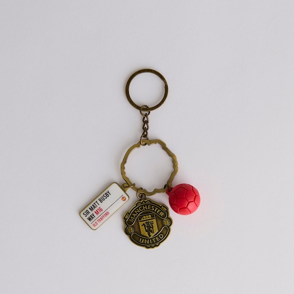 Manchester United Crest Charm Keyring Multi Multi