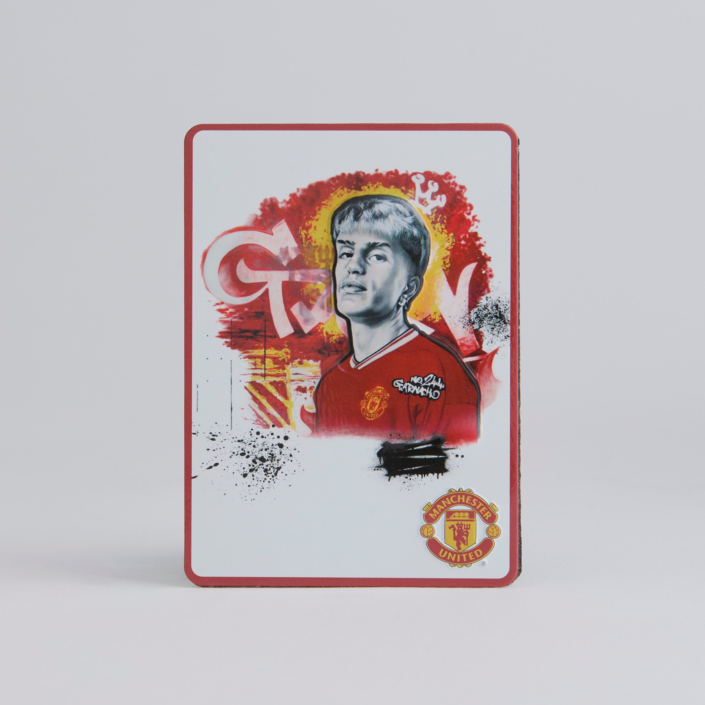 Manchester United Graffiti Garnacho Magnet White White