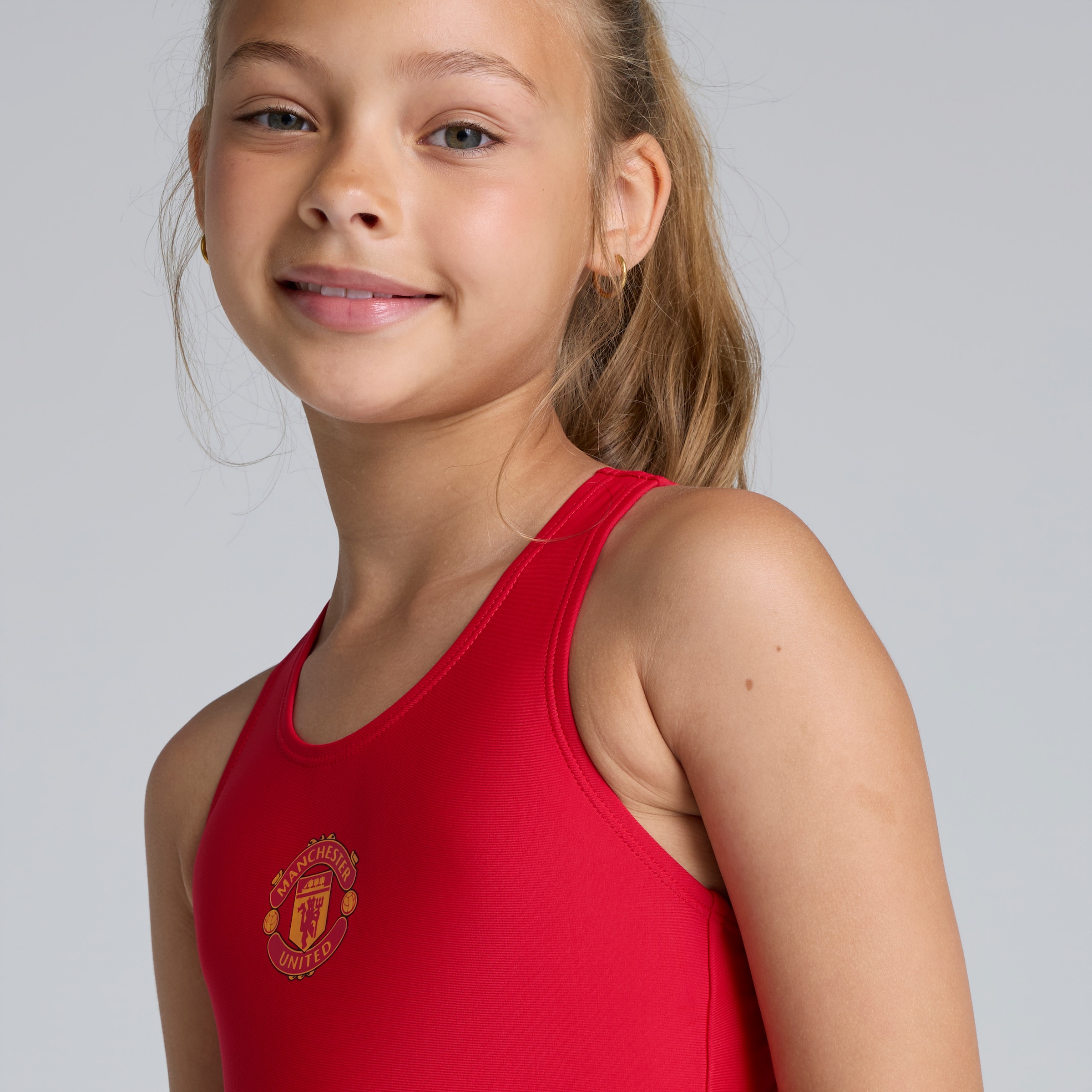 Manchester United Kids Swimming Costume Red Red Detail [4-5]