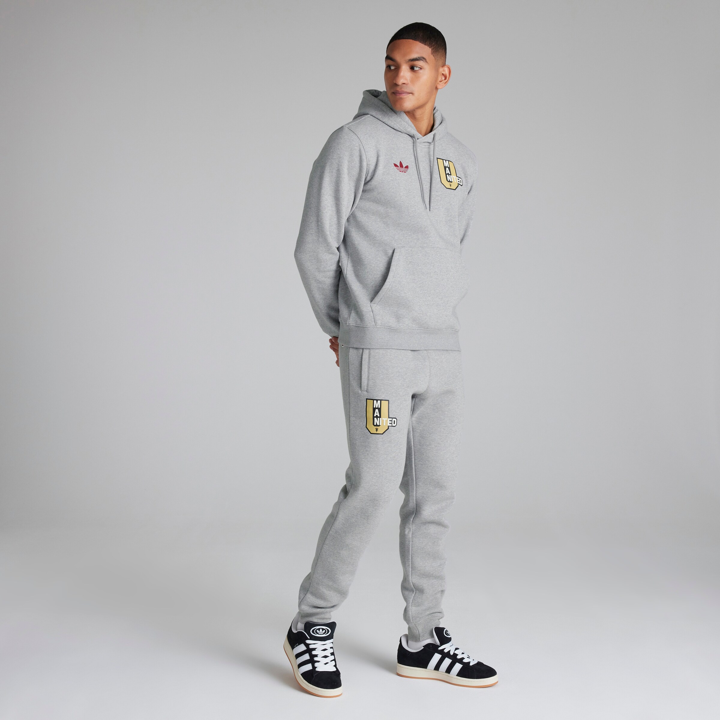 Manchester United VRCT Overhead Hoodie Grey Grey Detail [4-8]