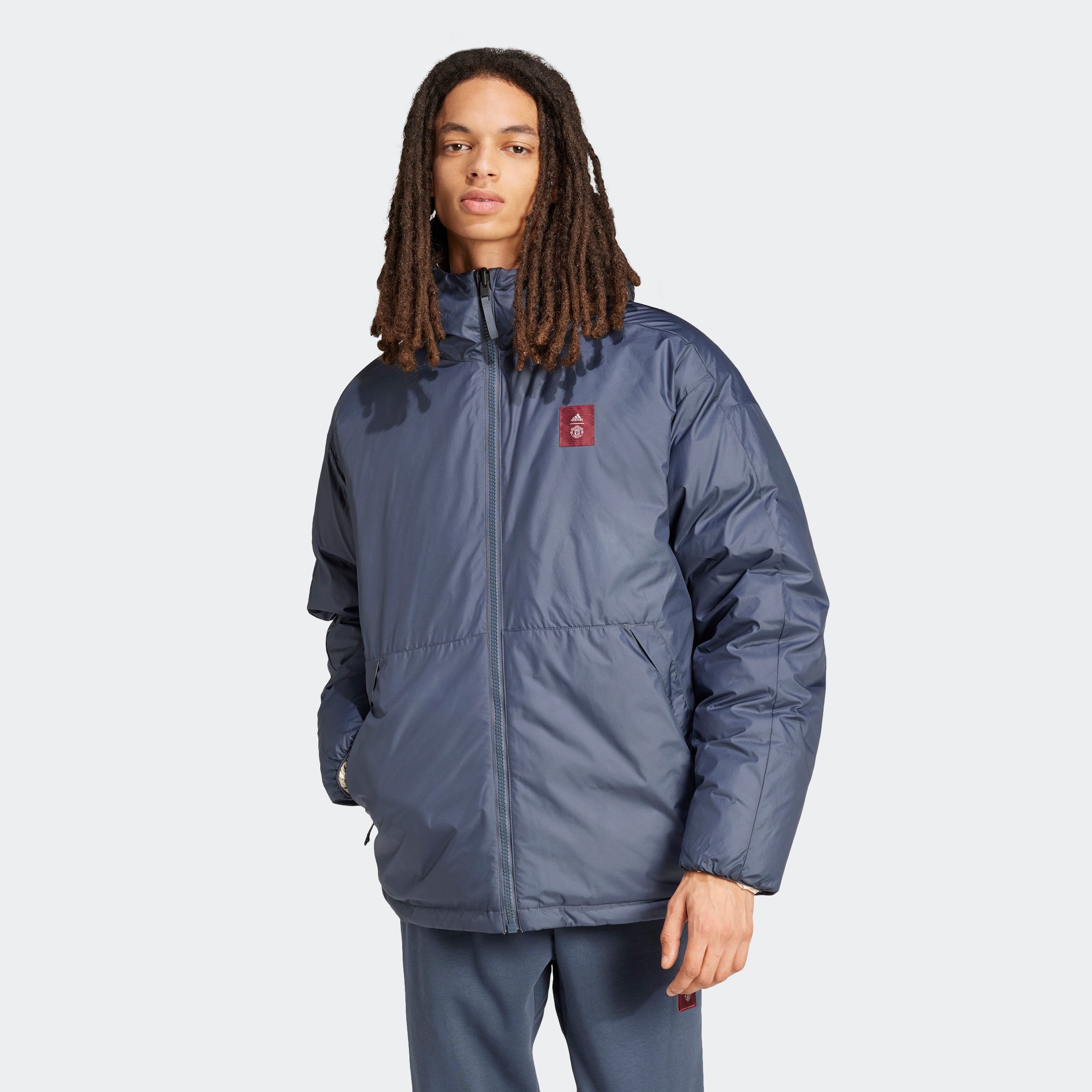 YA−MAN STA-209L BLUE Мужская спортивная кофта мастерка на змейке Adidas теплая на
