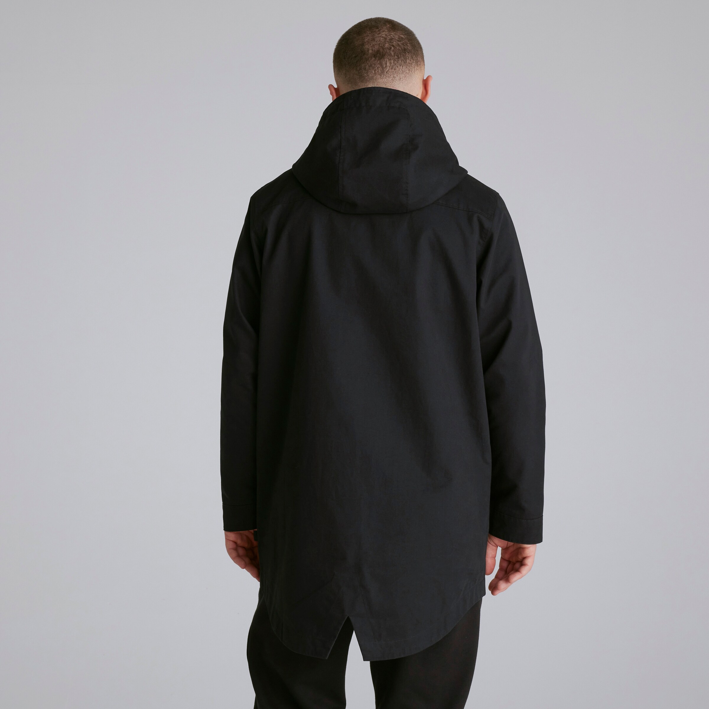 Manchester United Funnel Neck Parka Black Black Detail [2-6]