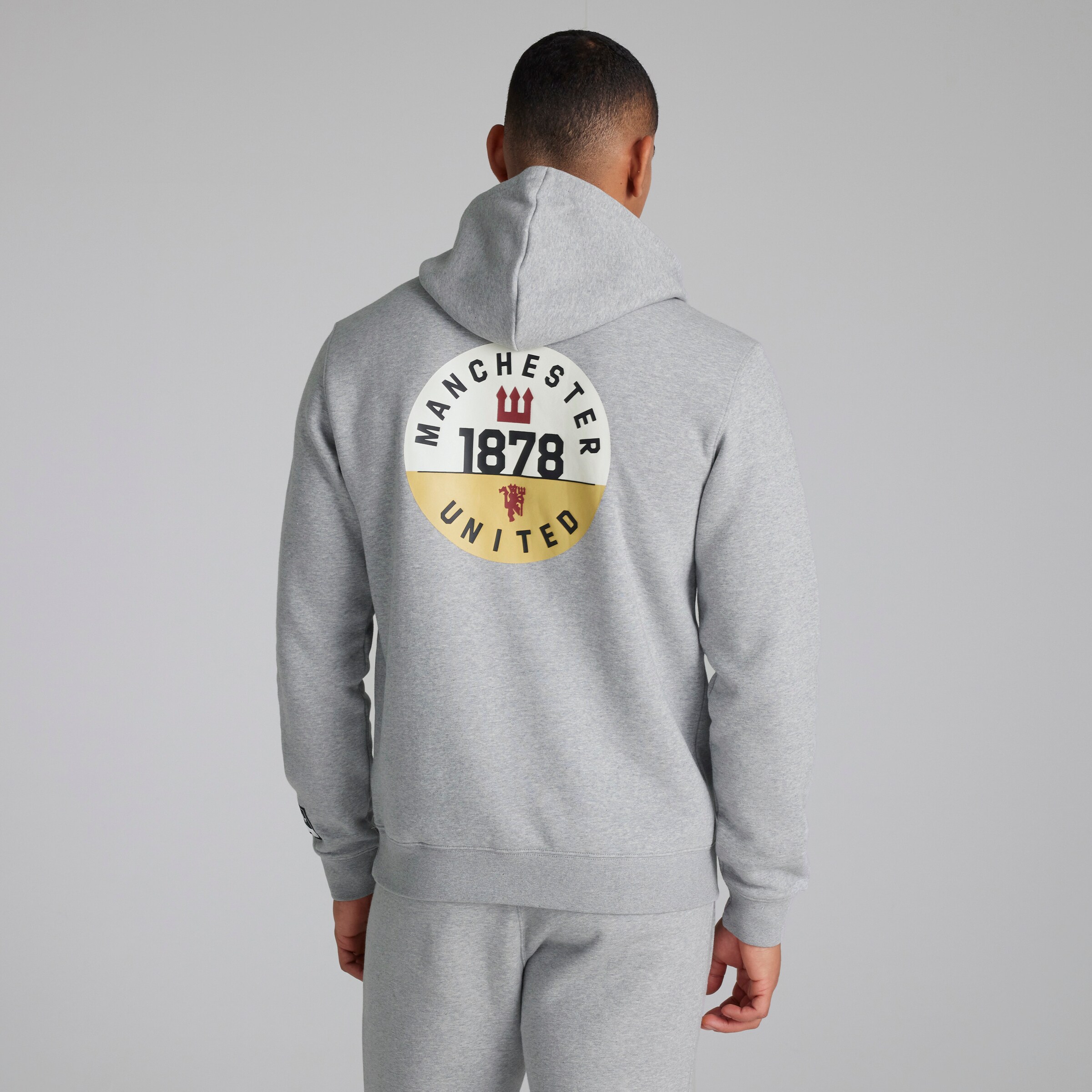 Manchester United VRCT Overhead Hoodie Grey Grey Detail [3-8]