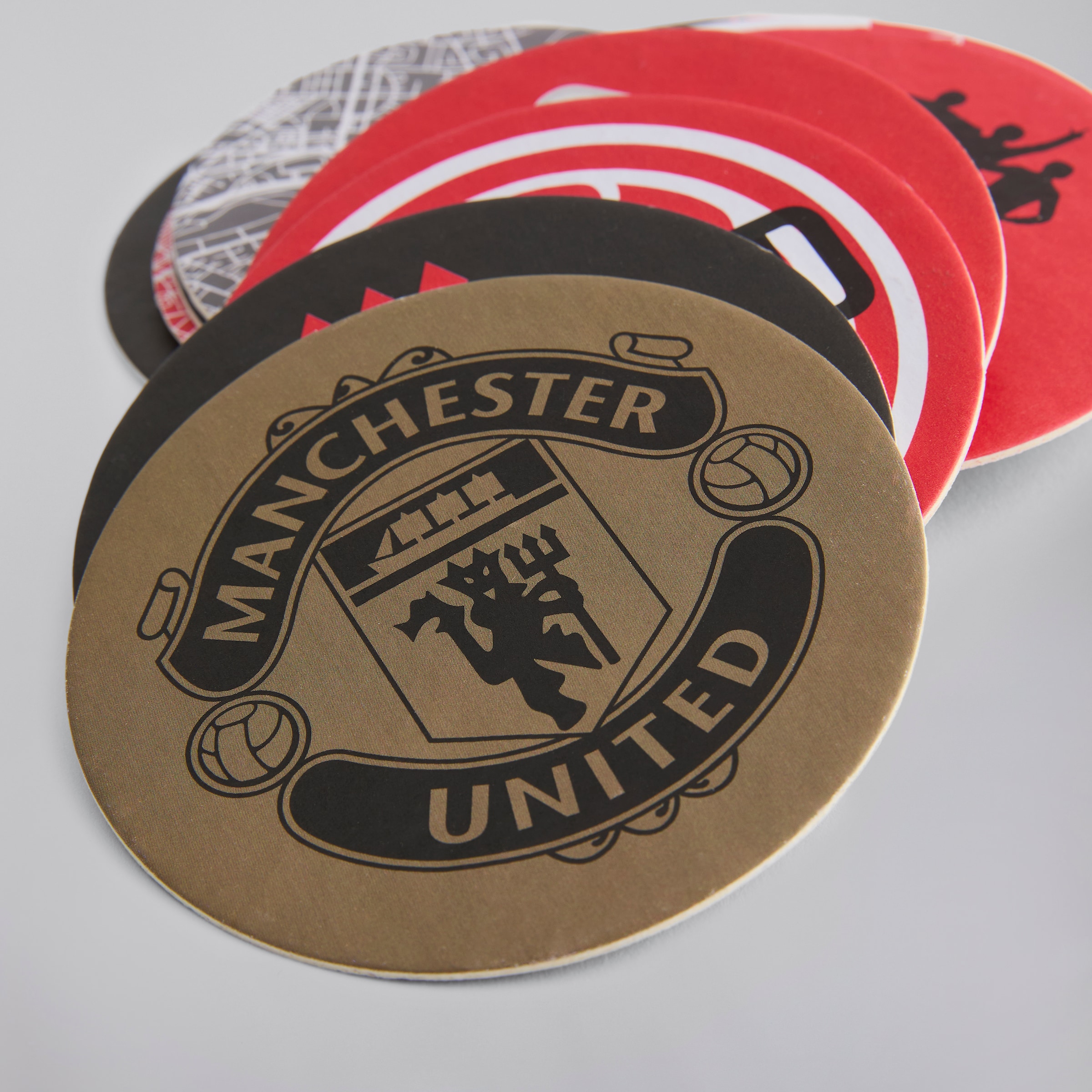 Manchester United Pack of 12 Coasters Multi Multi Detail [4-4]