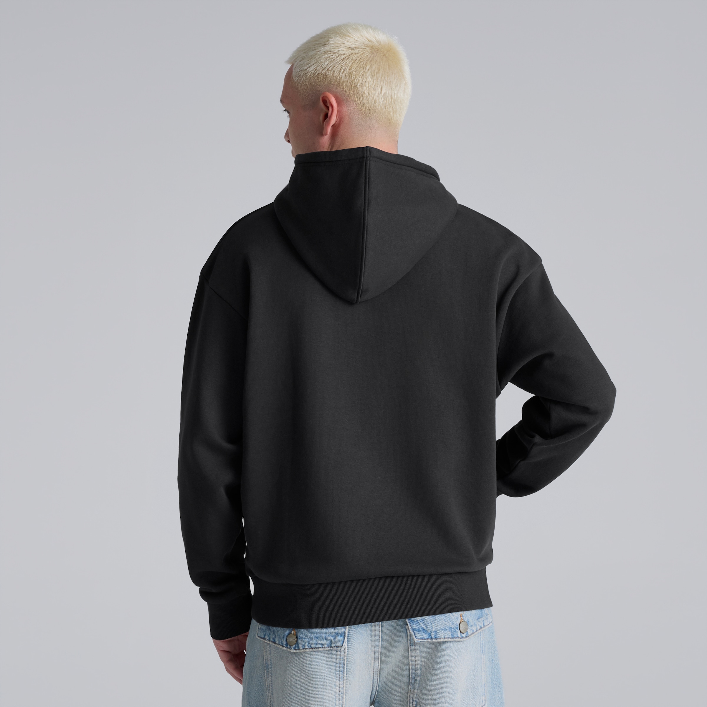 Manchester United Club Colours Hoodie Black Noir Détail [2-5]