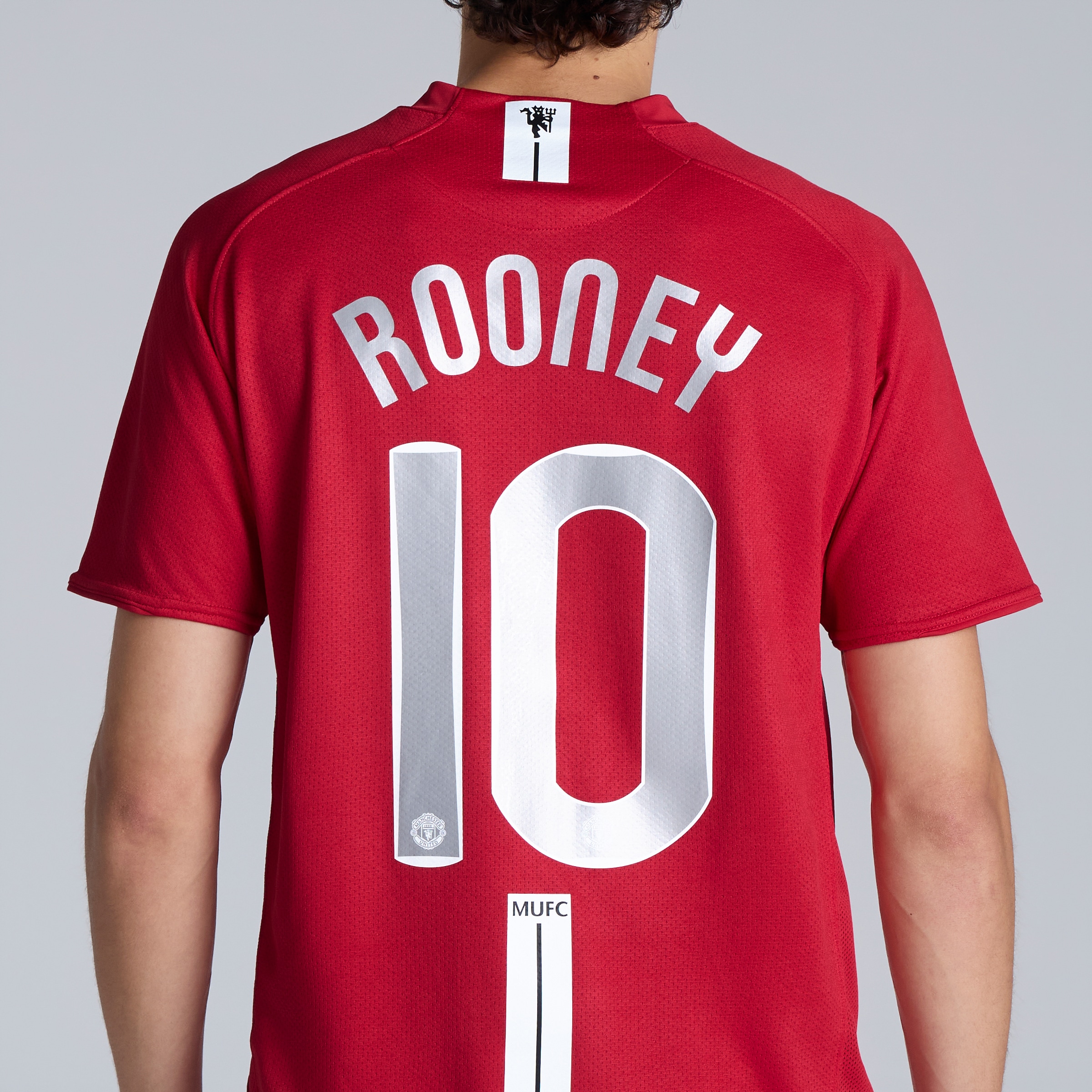 Manchester United Retro 2007-09 Champions League Final Shirt Rooney Printing Red Rouge Détail [5-5]