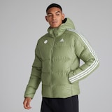 Manchester United x adidas Mens Essentials Midweight Down Hooded Jacket Green