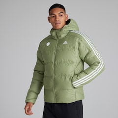 Manchester United x adidas Mens Essentials Midweight Down Hooded Jacket Green