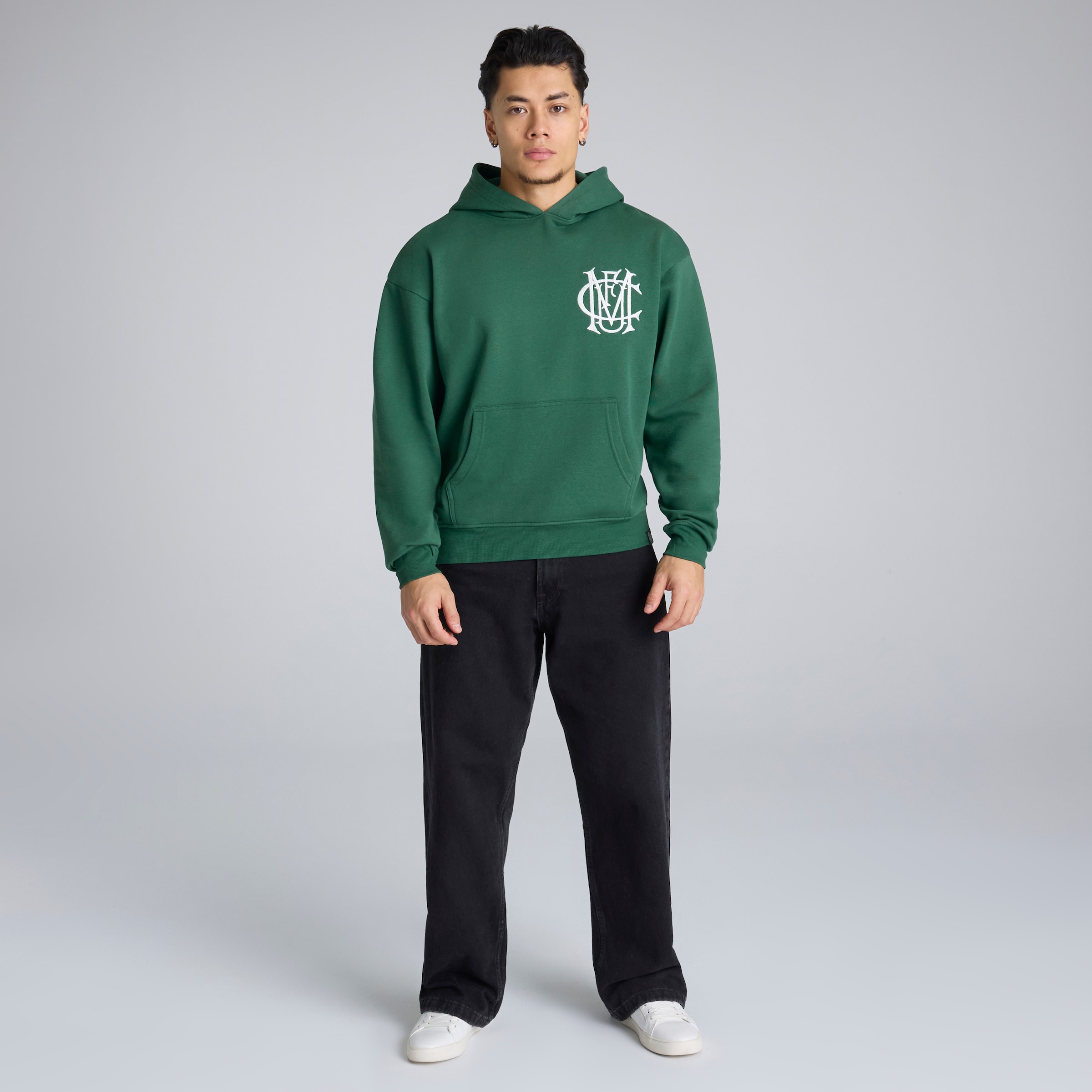 Manchester United Archive Overhead Hoodie Green Green Detail [3-6]