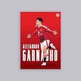 Manchester United Garnacho Illustrated A2 Poster Red