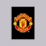 Manchester United Crest A2 Poster Black