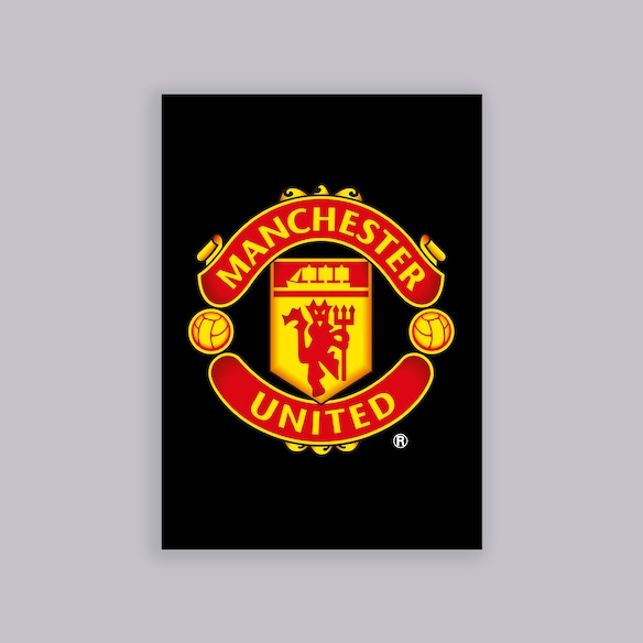 Manchester United Crest A2 Poster Black