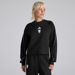 Manchester United x adidas Womens Stadium Crewneck Sweatshirt Black