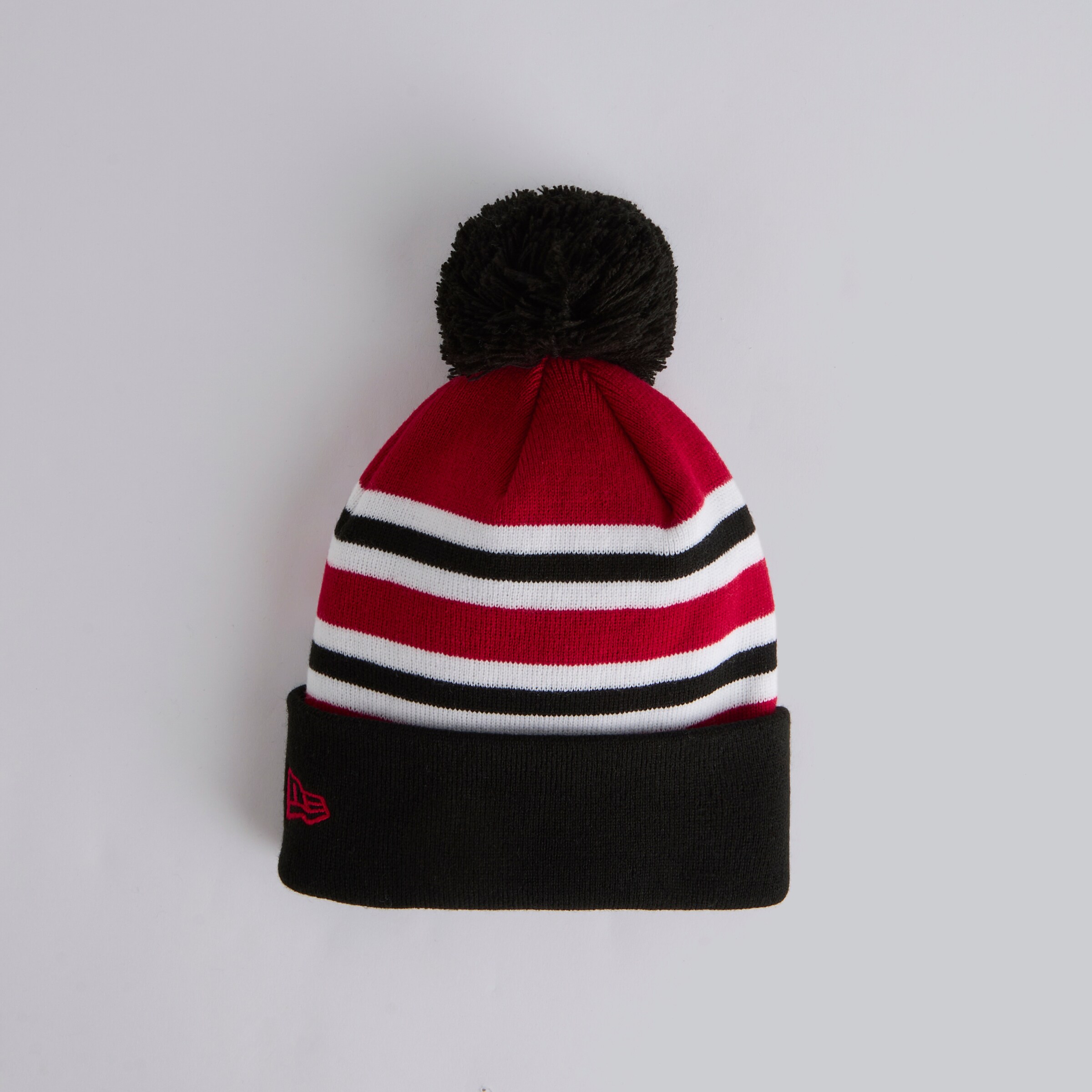 Manchester United x New Era Kids Bar Stripe Beanie Red Red Detail [2-4]