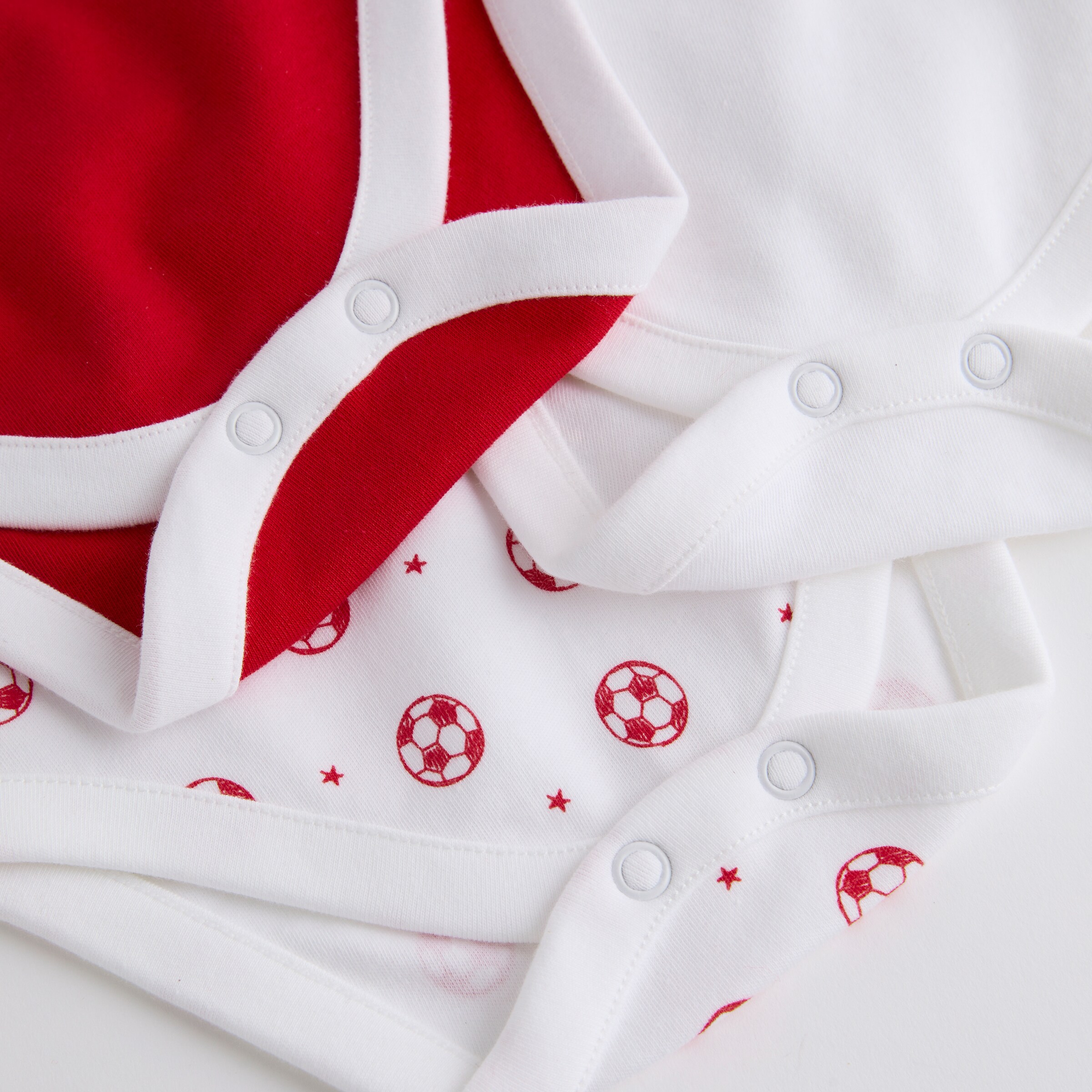 Manchester United Baby Printed Bodysuits 3 Pack Multi Multicolore Détail [4-4]