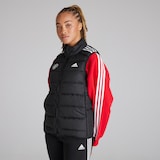 Manchester United x adidas Womens Essentials 3-Stripes Light Down Vest Black