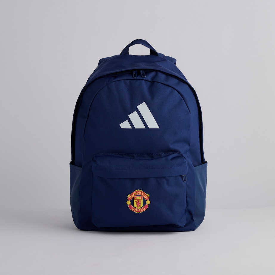 Manchester United Core Stripe Backpack – Official Licensed School Bag, 40L Capacity, Laptop Friendly