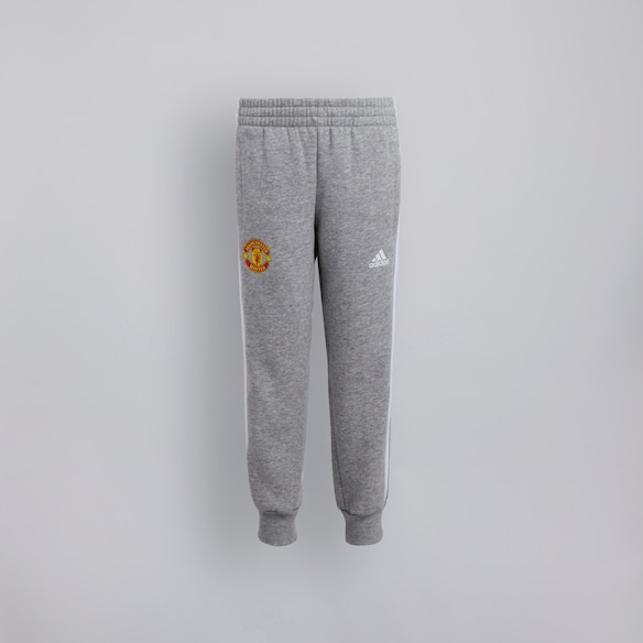 Manchester United x adidas Little Kids Essential 3-Stripes Joggers Grey Marl