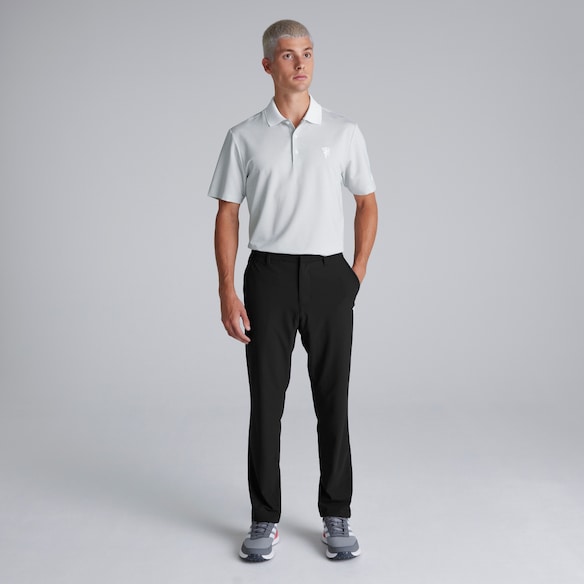 Manchester United x adidas Mens Golf Ottoman Polo Shirt White White