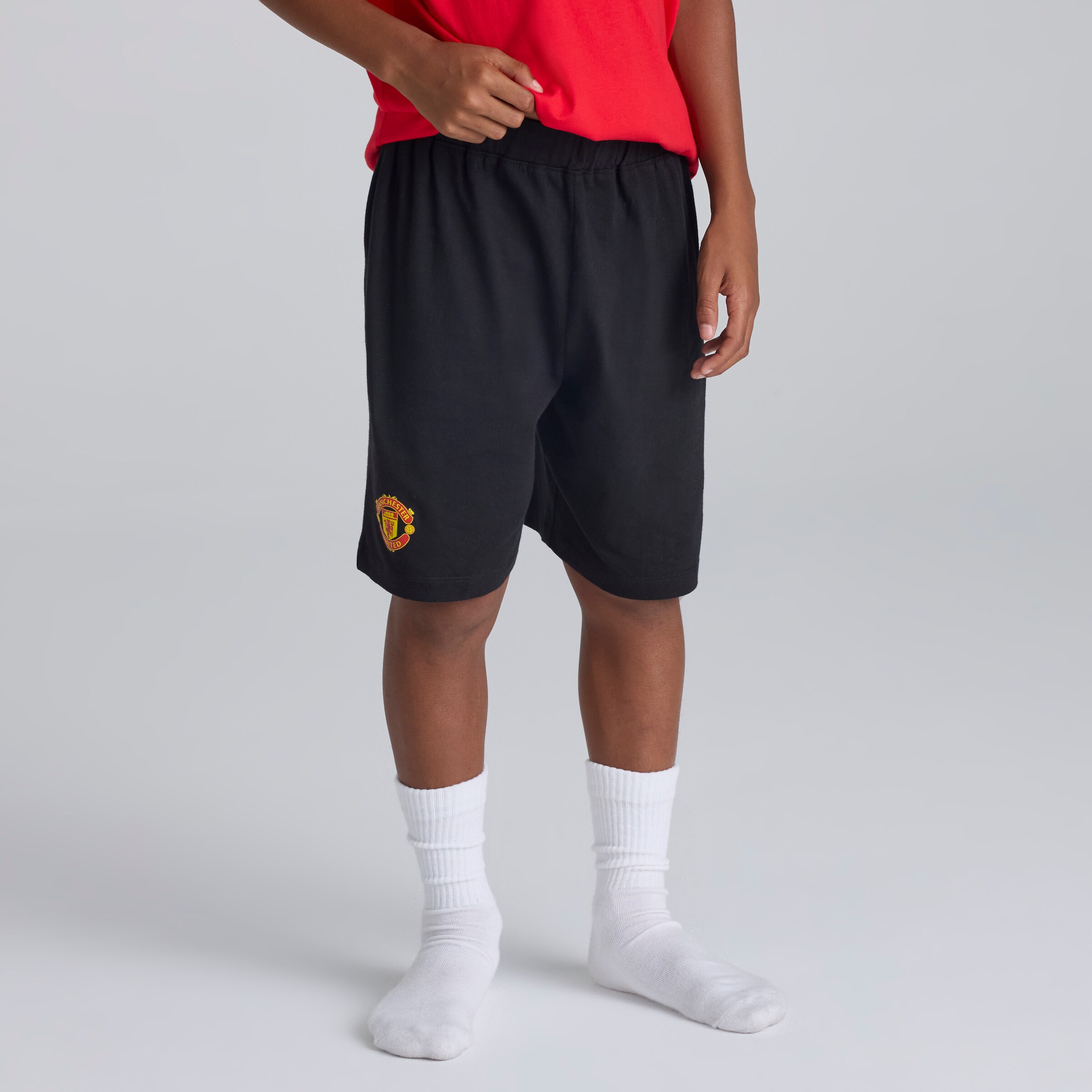 Manchester United Boys Pyjama Top & Shorts Set 2 Pack Multi Multi Detail [9-10]