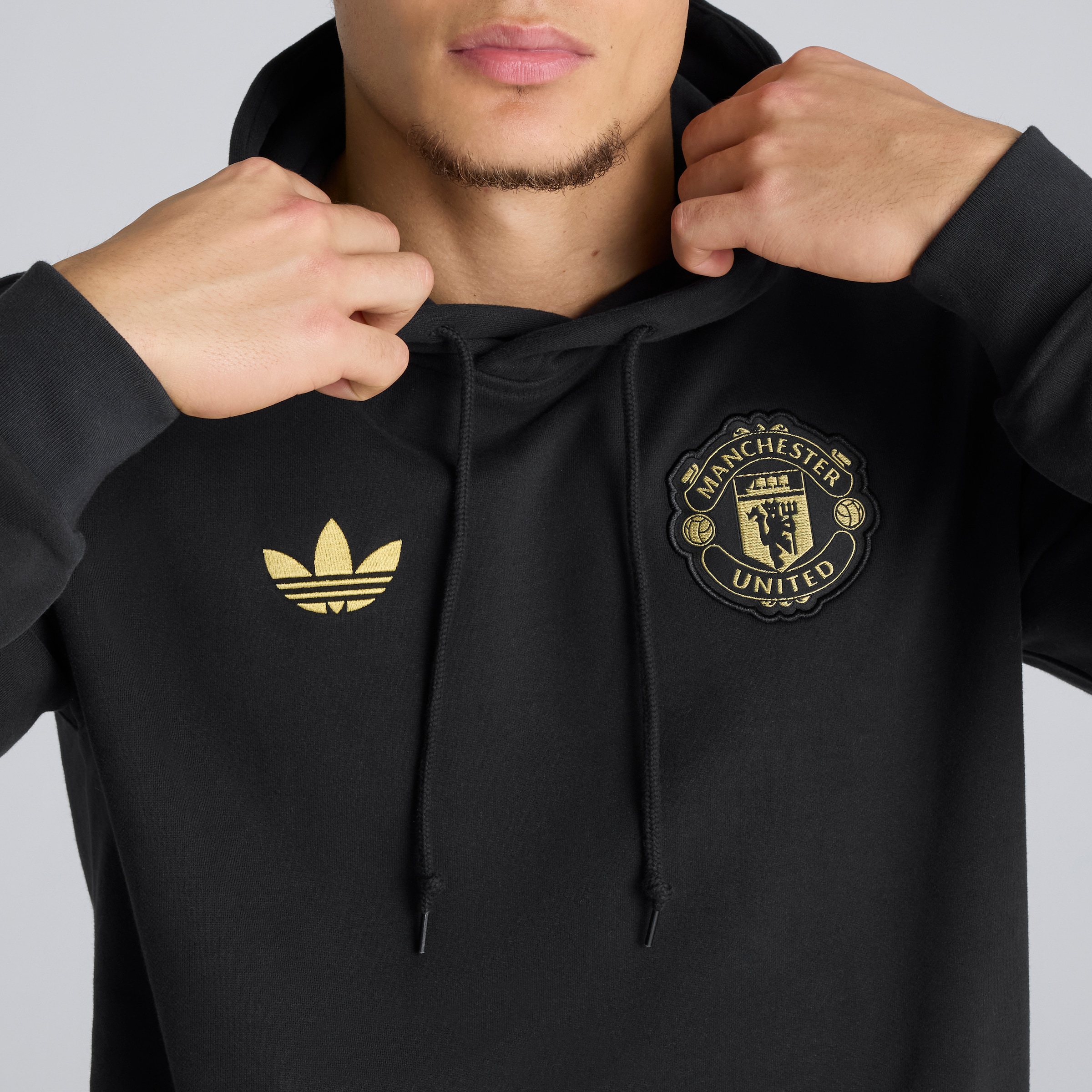 Manchester United Cultural Story Hoodie 검정색 세부 사항 [5-7]