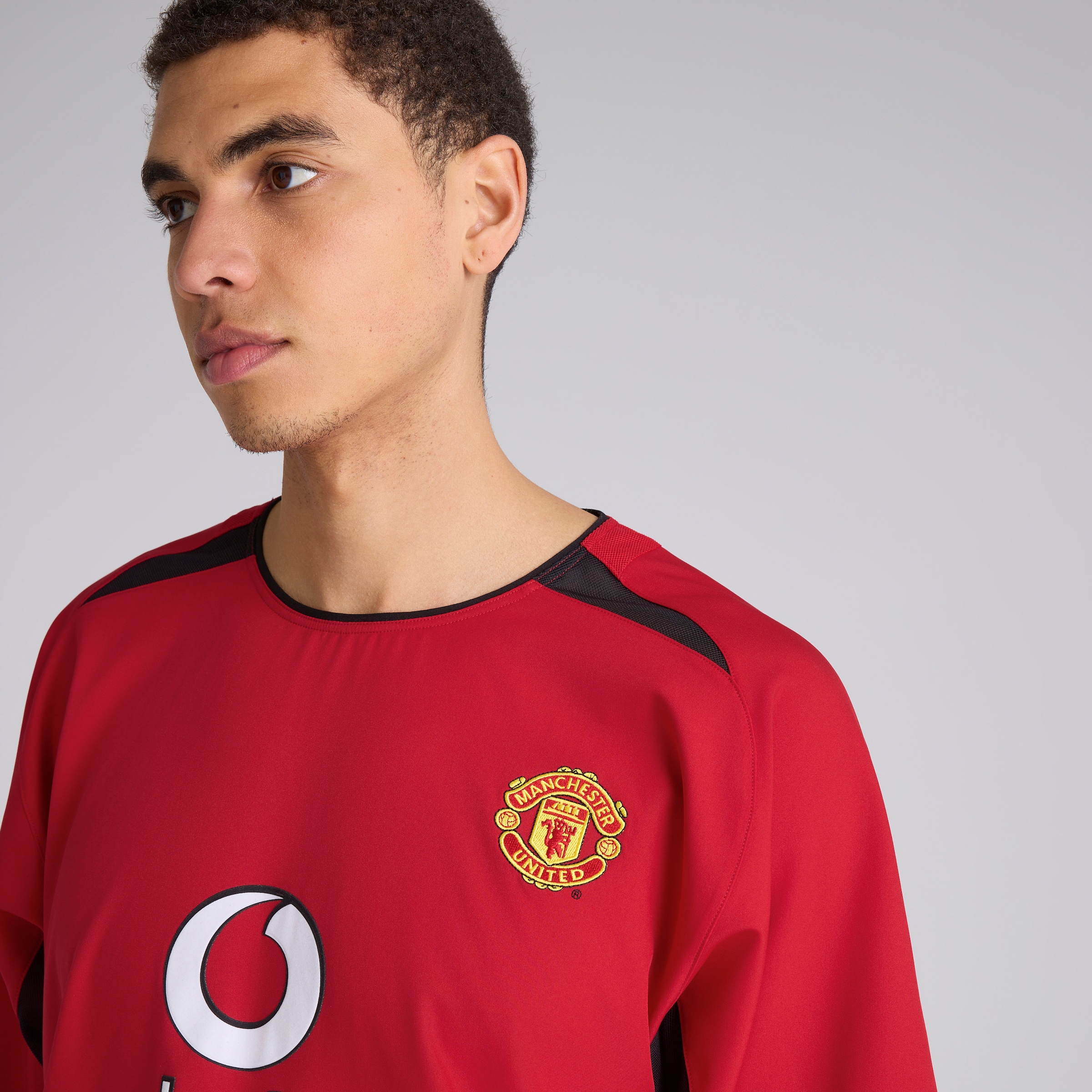 Manchester United 2002-04 Retro Home Shirt Red Red Detail [4-5]