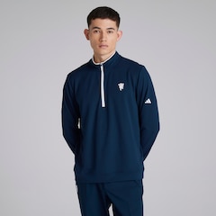 Manchester United x adidas Golf Lightweight 1/2 Zip Top Navy
