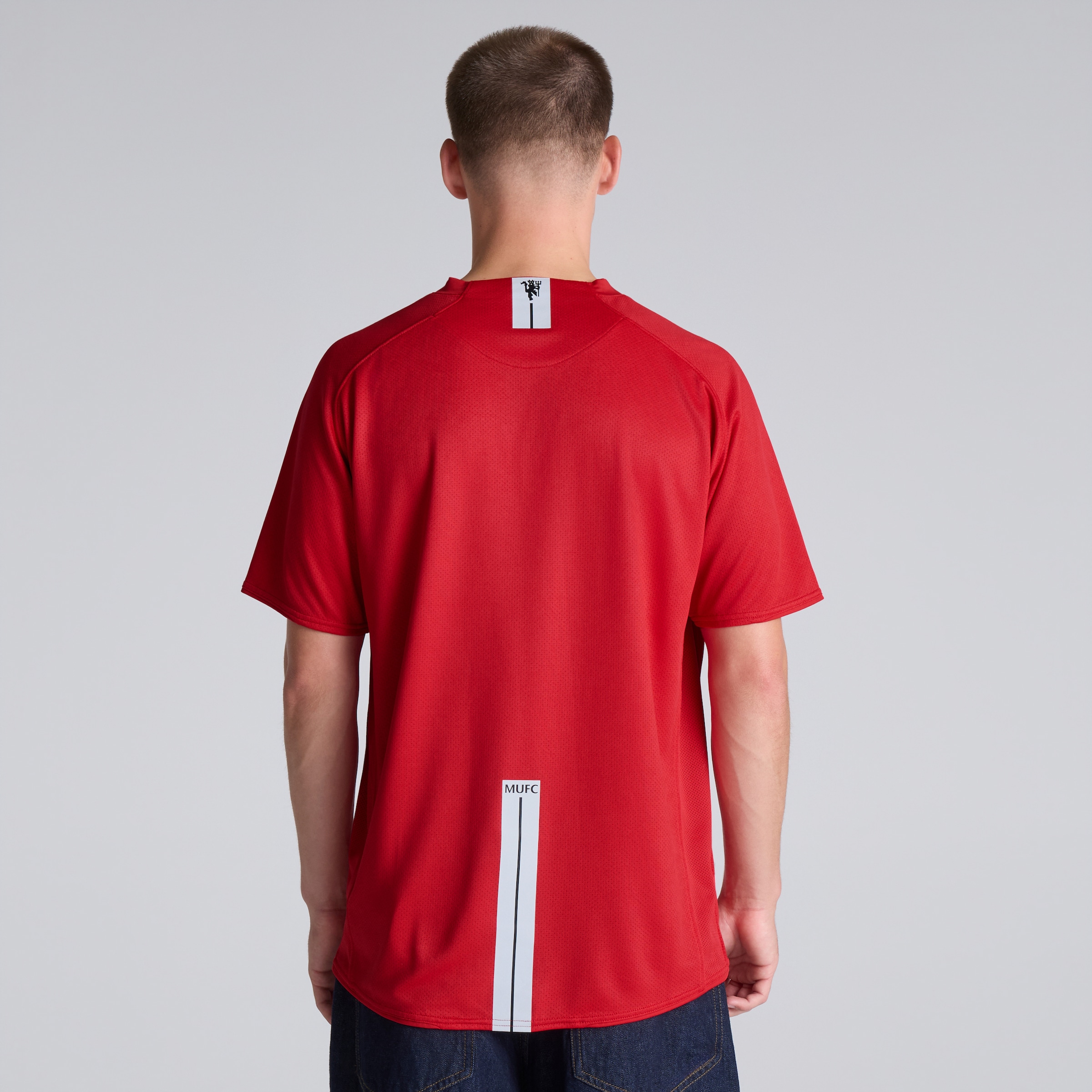 Manchester United 2007-09 Retro Home Champions League Final Shirt Red Rot Detail [4-7]