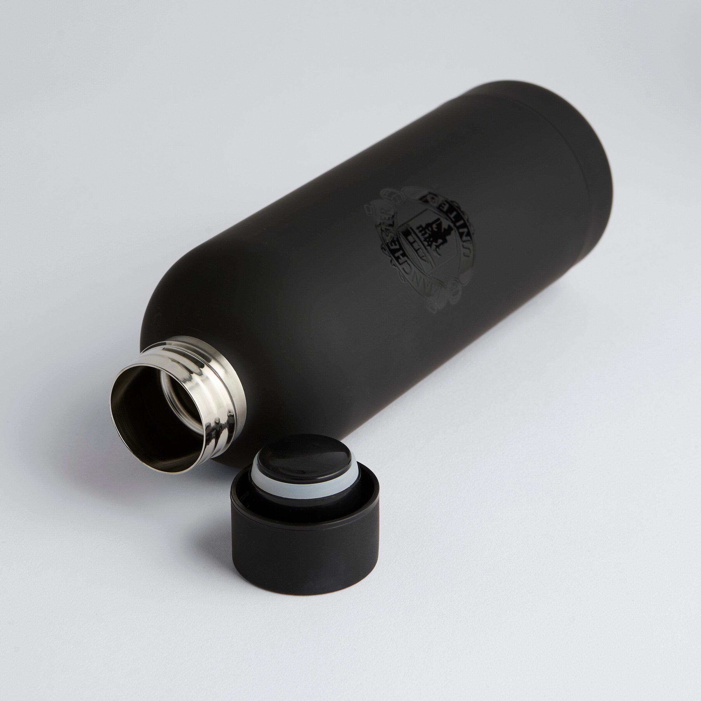 Manchester United PU Coated Bottle Black Black Detail [4-4]