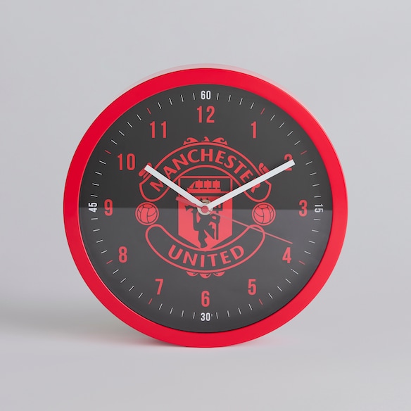 Manchester United Wall Clock Black Schwarz