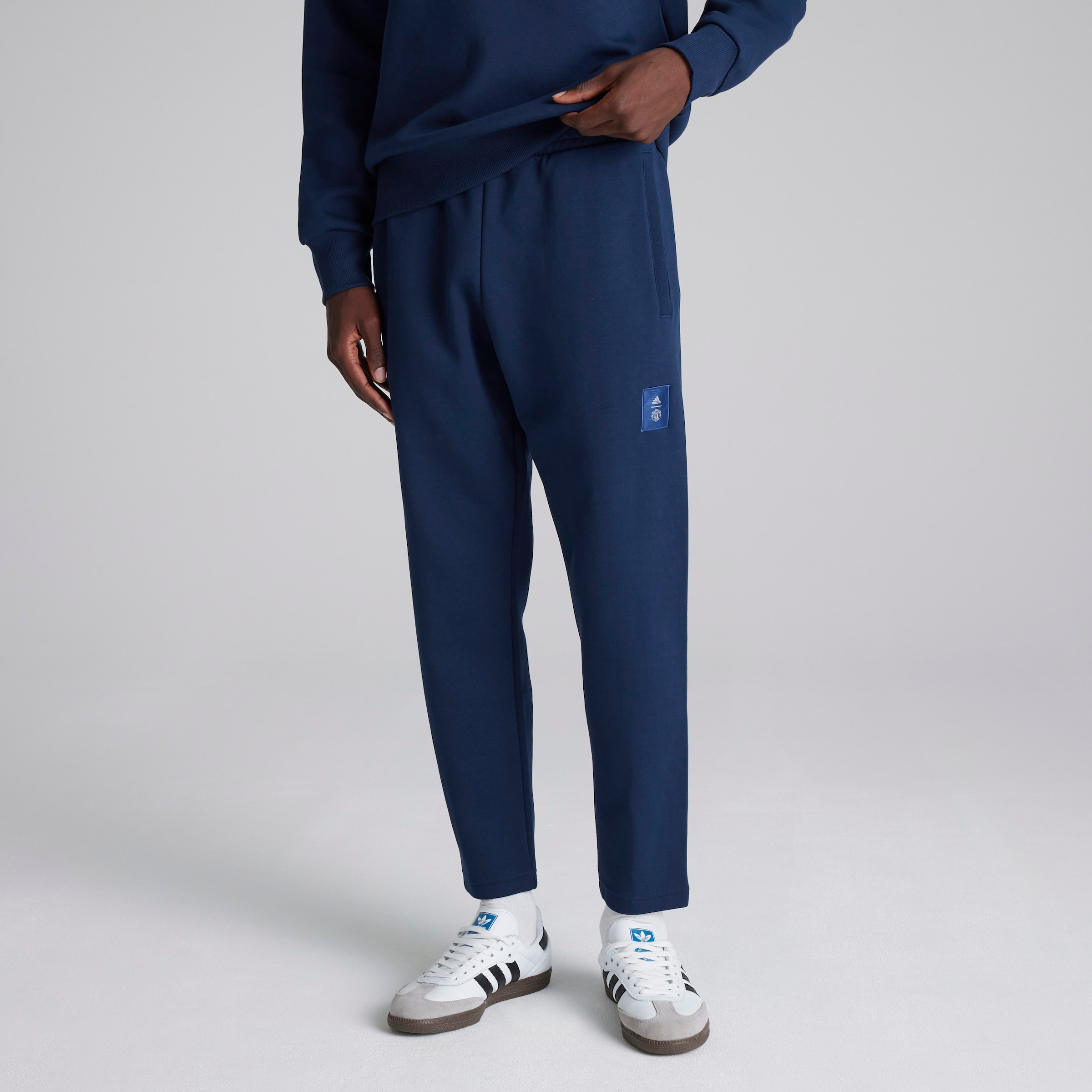 Adidas blue tracksuit bottoms best sale