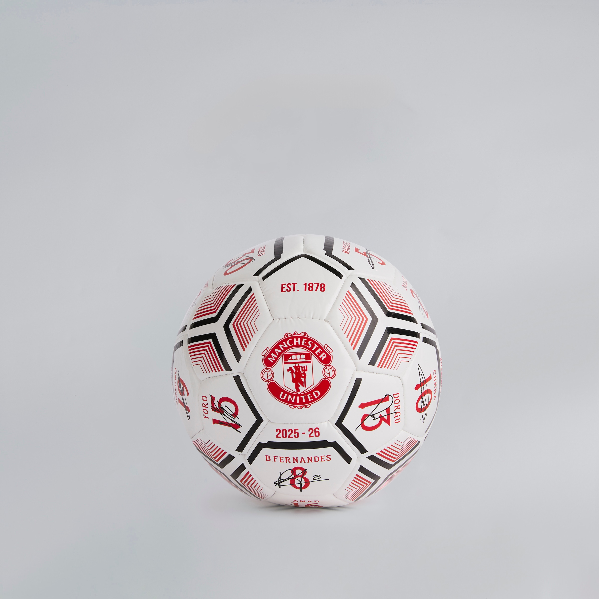 Manchester United 25/26 Team Signature Football Size 1 White White