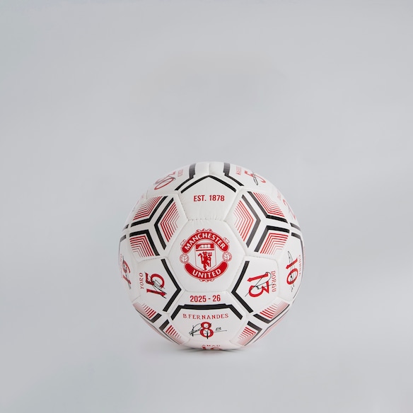 Manchester United 25/26 Team Signature Football Size 1 White White