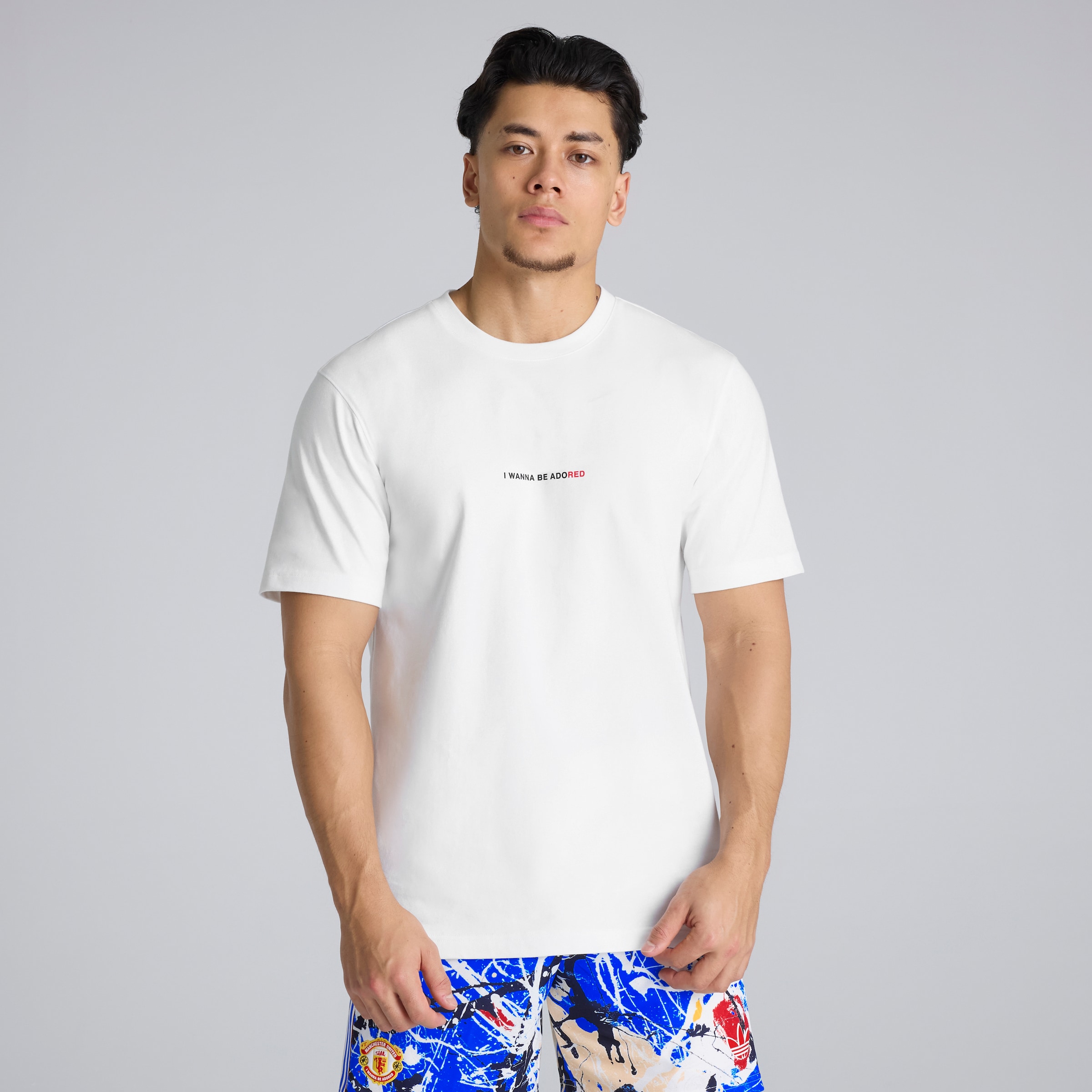 Manchester United x adidas Stone Roses T-Shirt White White Detail [2-7]