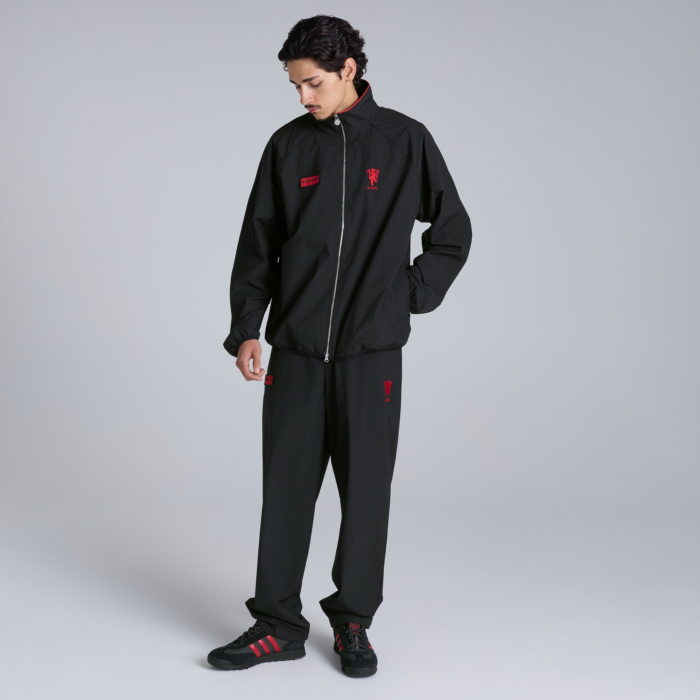 Manchester United x adidas SPZL FC Track Top Black Black Detail [3-6]