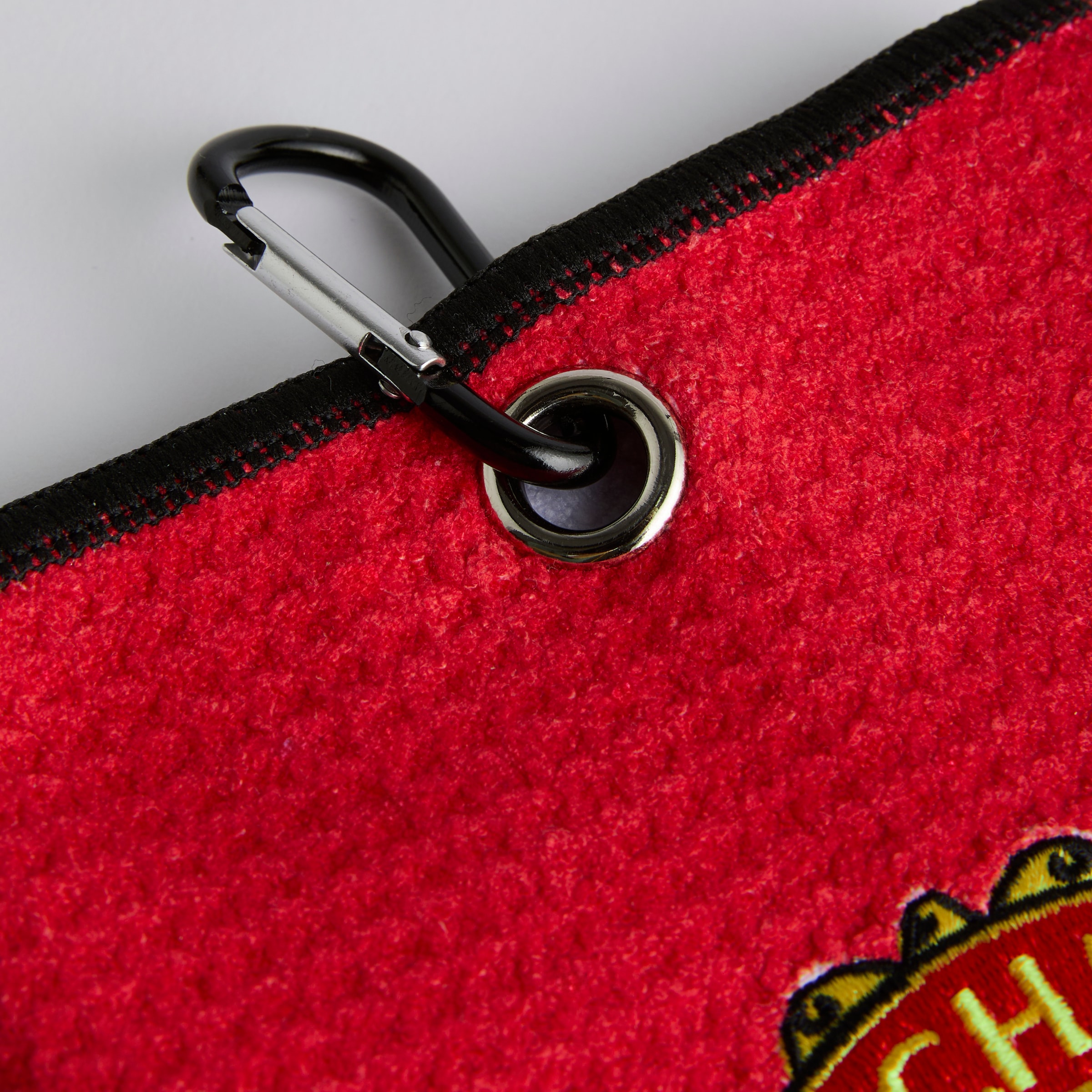 Manchester United X TaylorMade Tri Fold Golf Towel Red Detail [3-4]