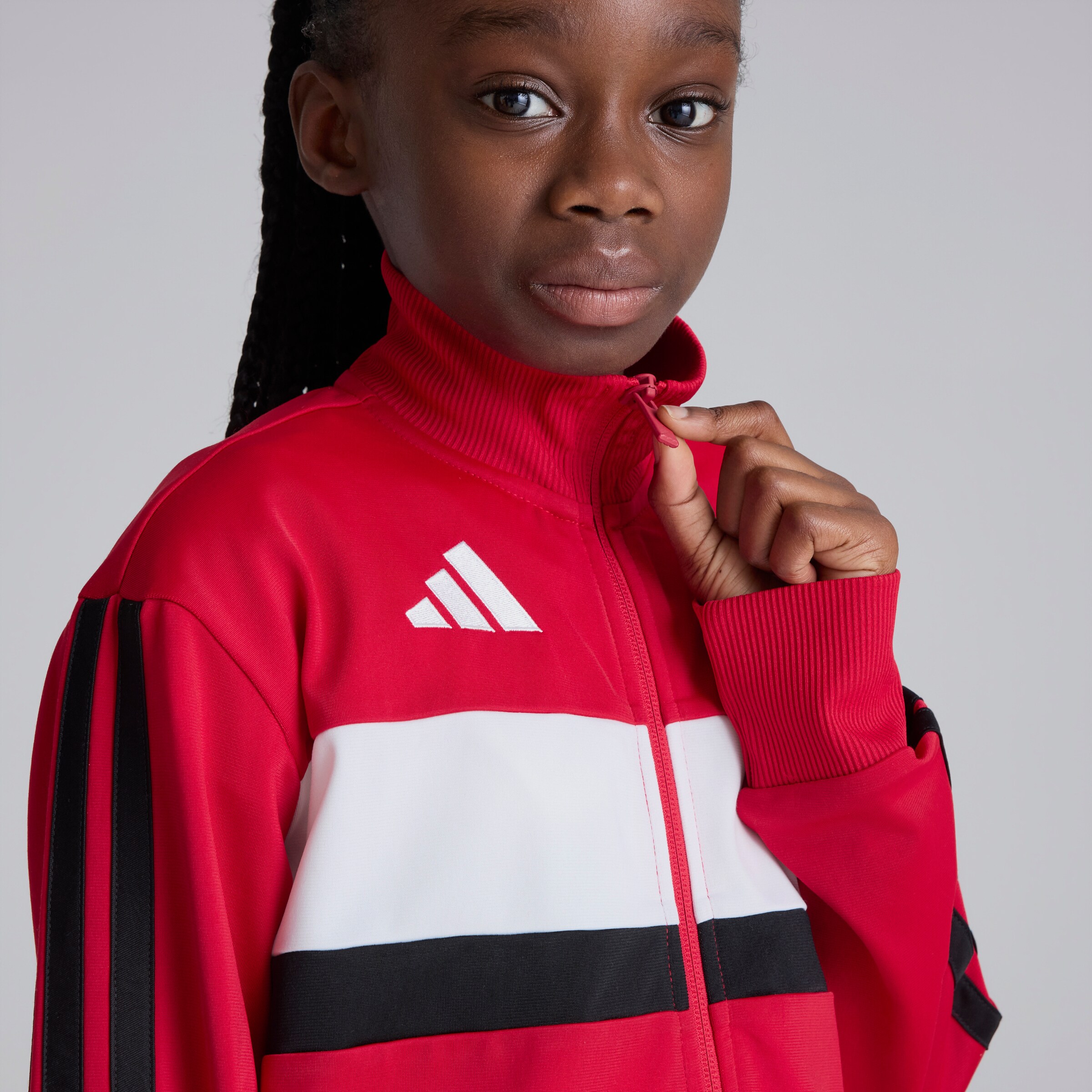 Manchester United x adidas Kids DNA Tracksuit Red Red Detail [5-6]