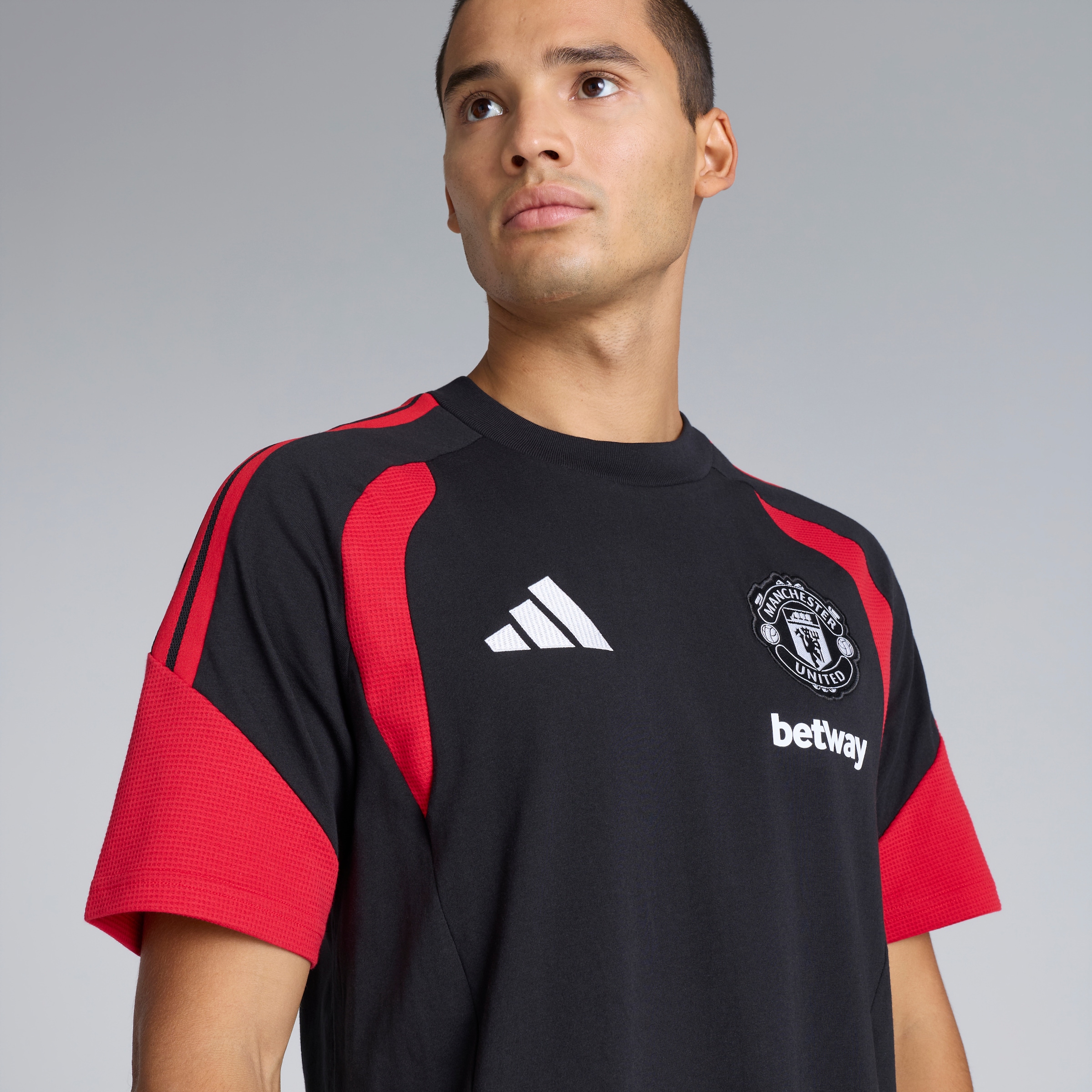 Manchester United 26/27 Training Tiro T-Shirt Black (Sponsored) 검정색 세부 사항 [5-5]