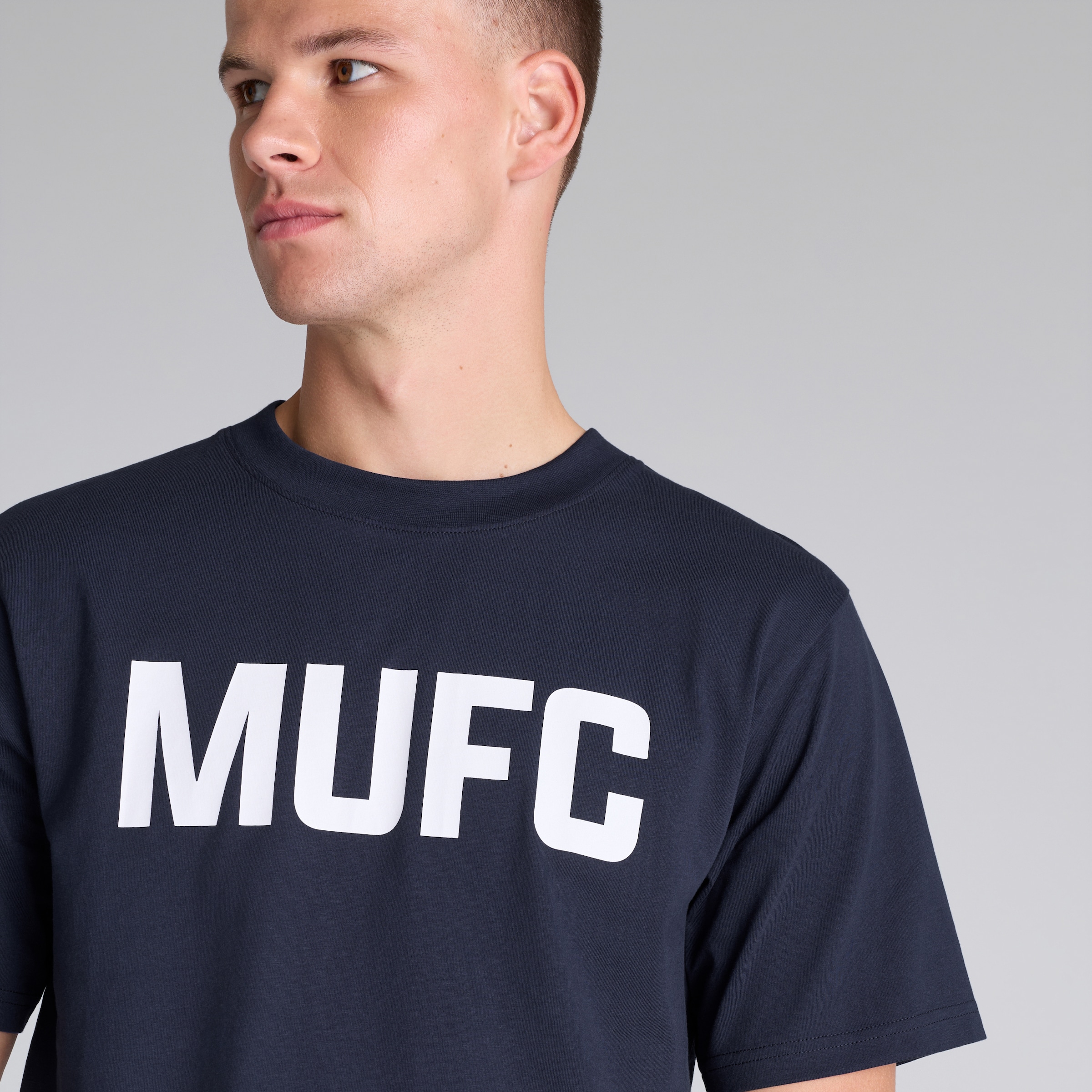 Manchester United MUFC T-Shirt Navy Navy blue Detail [4-5]