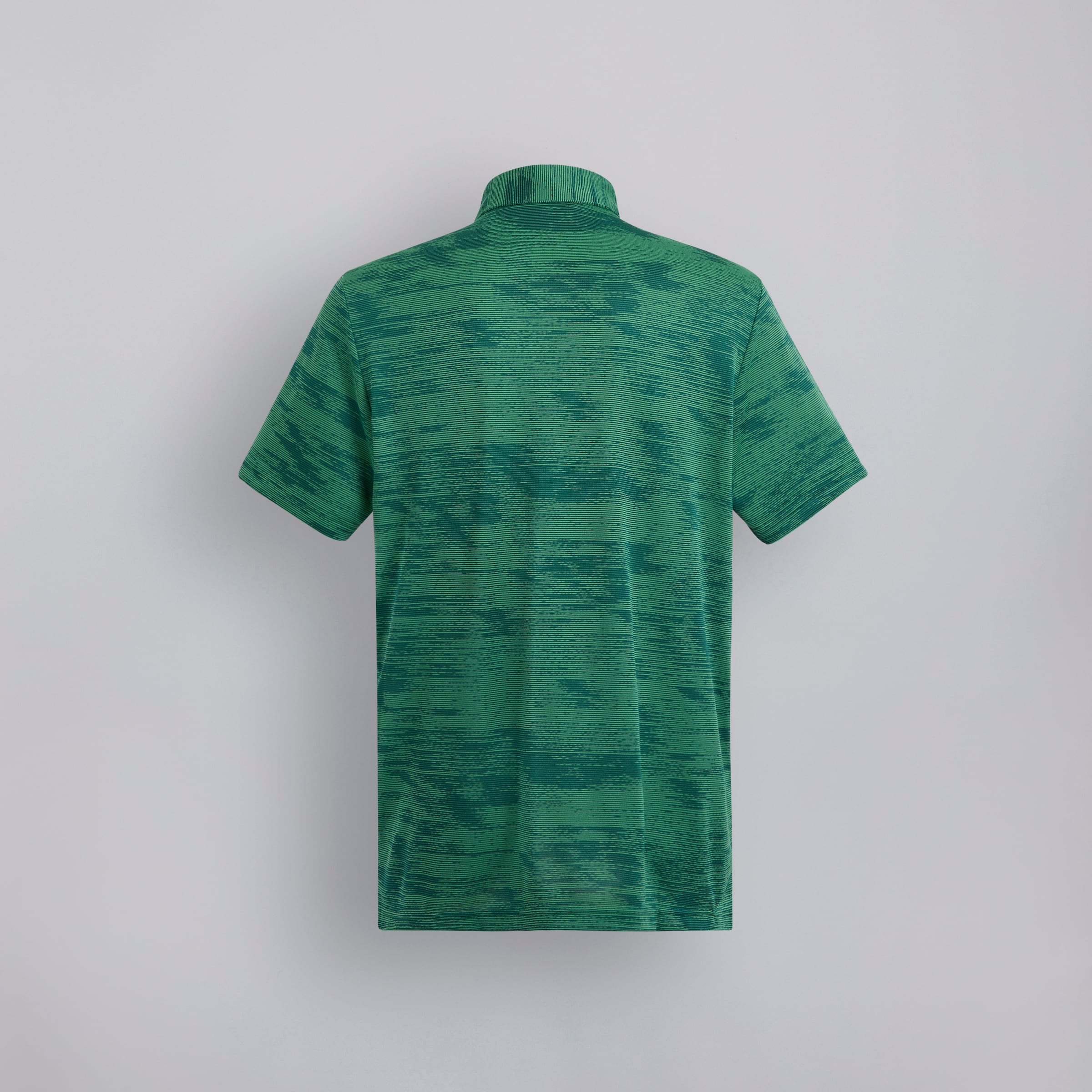 Manchester United x adidas Mens Golf Ultimate365 Stripe Polo Shirt Green Green Detail [7-7]