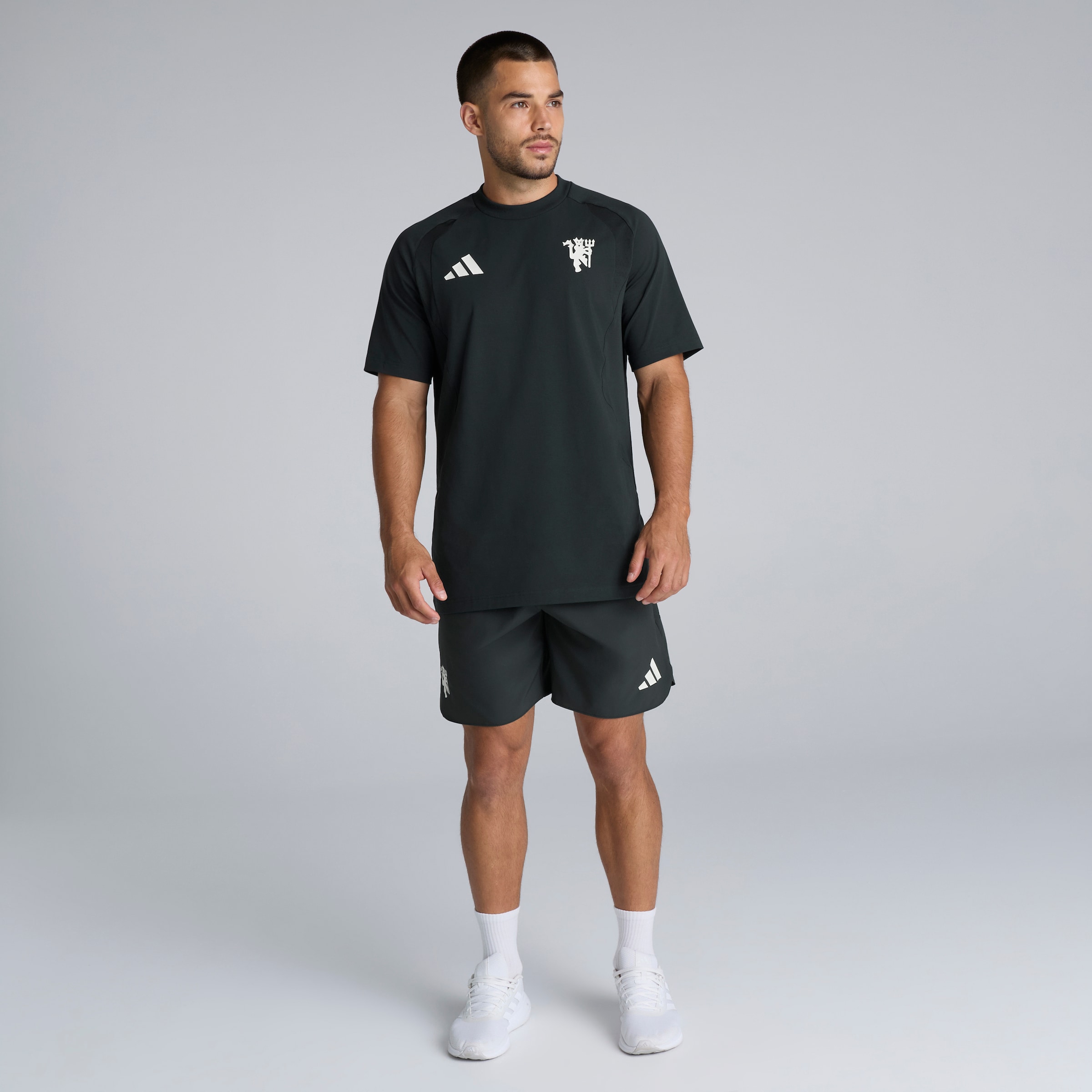 Manchester United Tiro Tech Shorts Green Grün Detail [3-5]