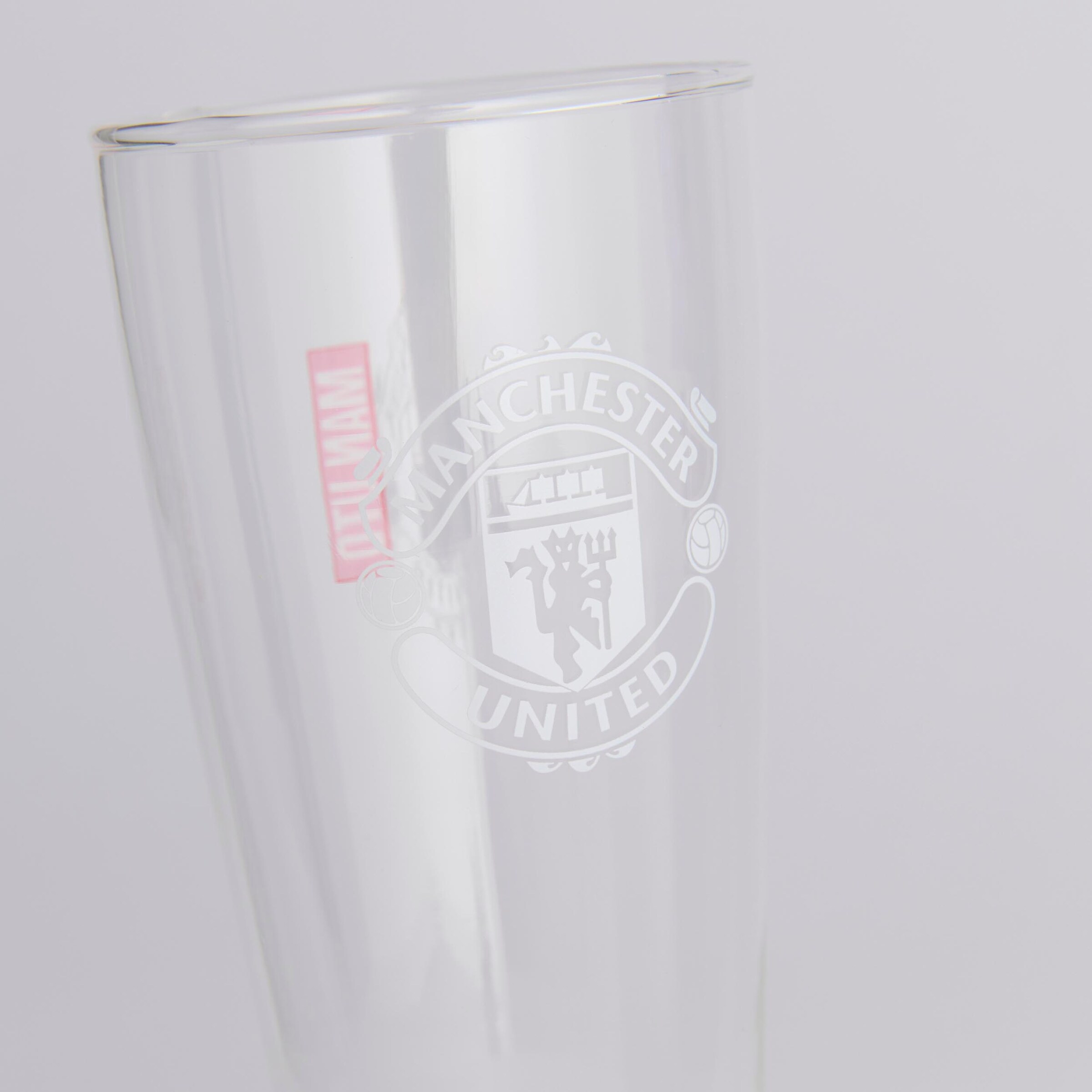 Manchester United Slim Pint Glass Clear Multi Detail [4-4]