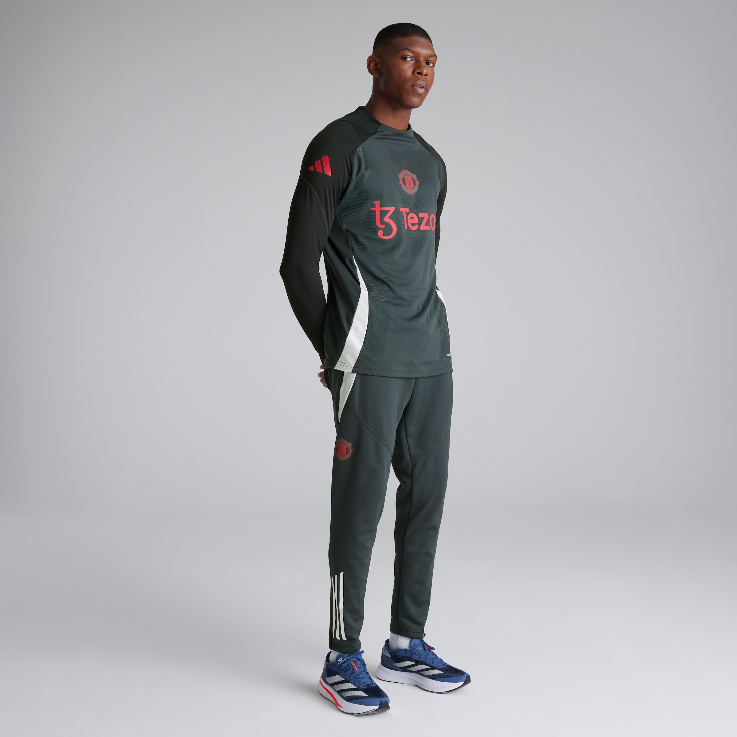 Manchester United European Training Tiro 24 Winterised Tracksuit Bottoms Dark Grey Grey Detail [3-7]