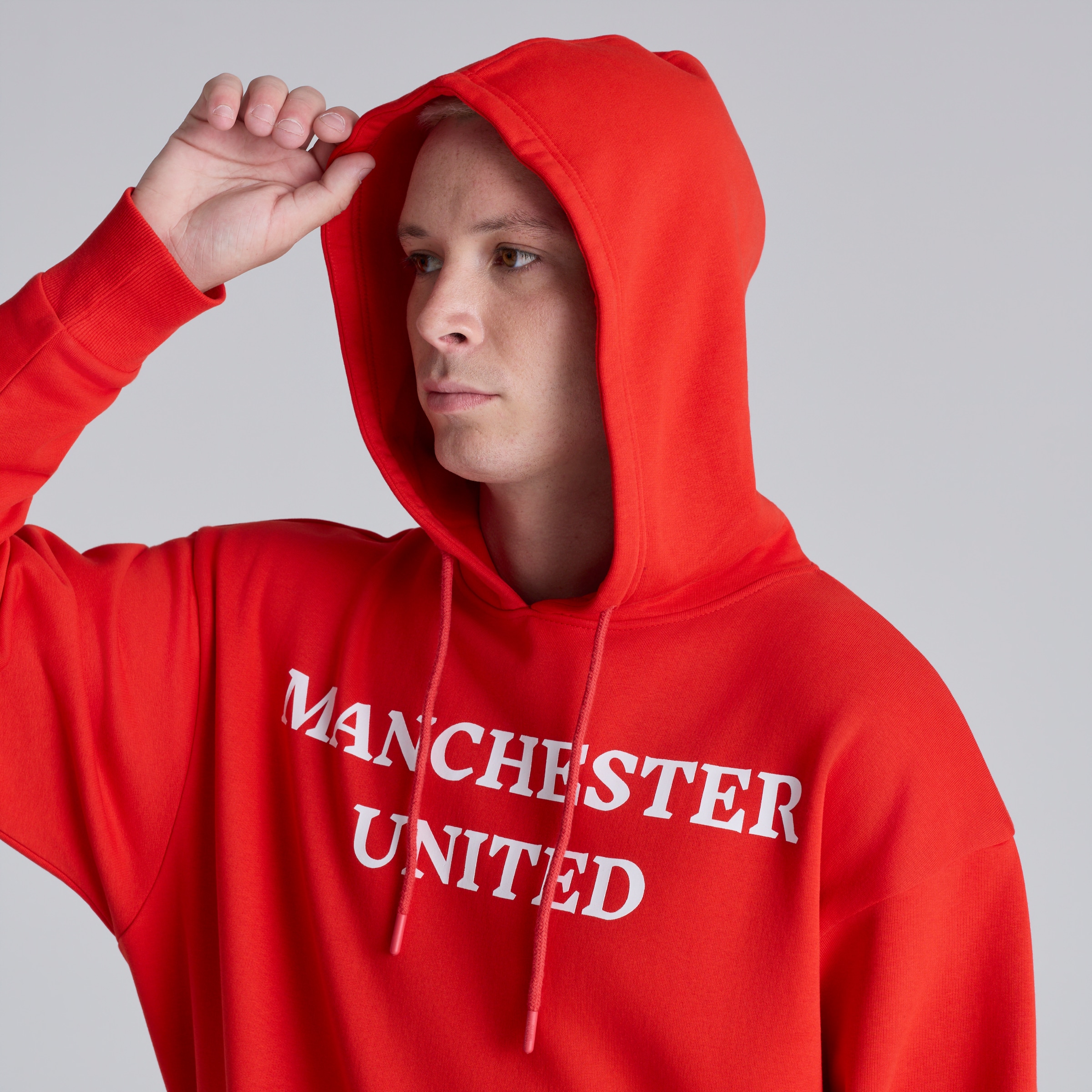 Manchester United Club Colours Hoodie Red Rouge Détail [6-6]