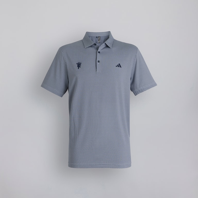 Manchester United x adidas Golf Performance Textured Polo Shirt Navy