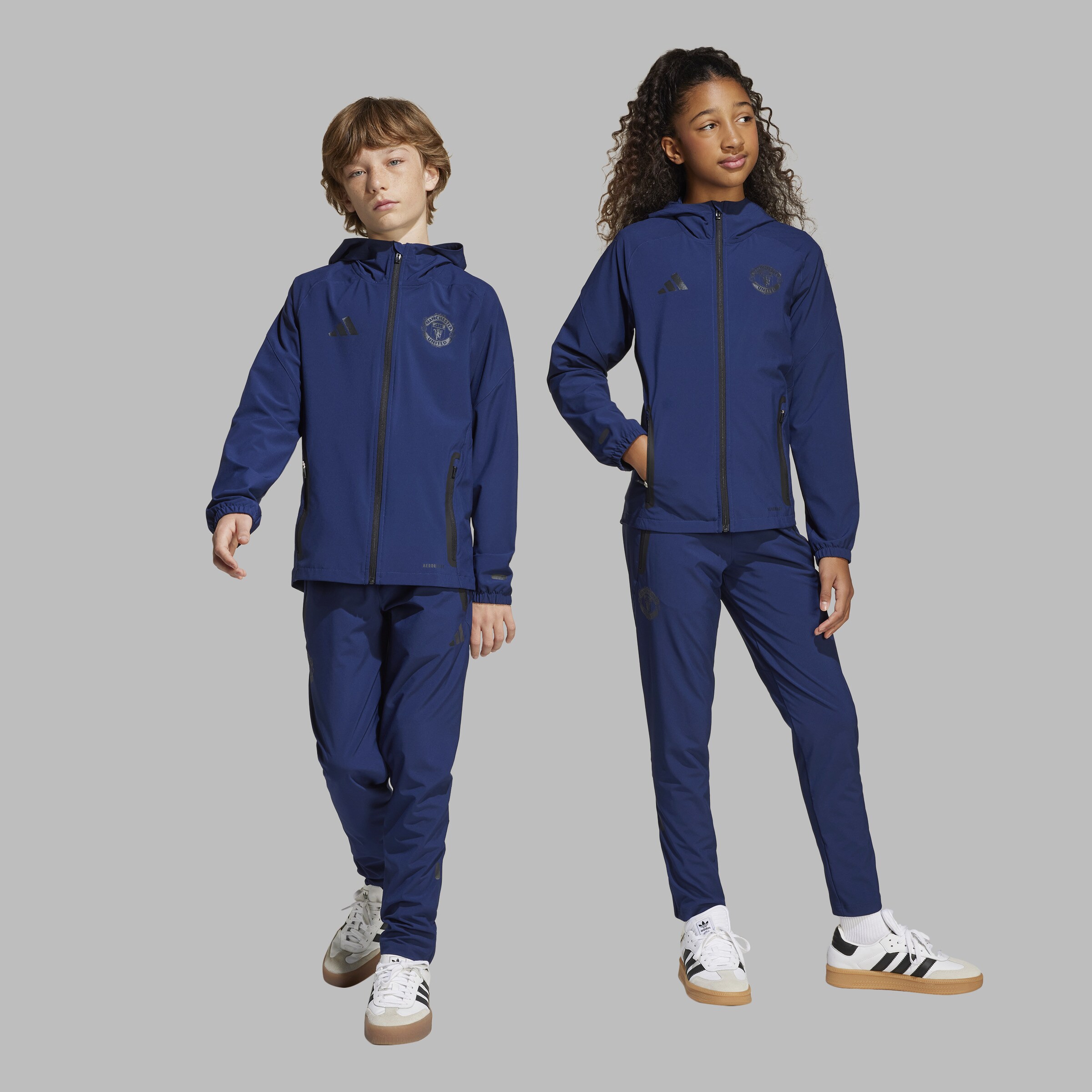 Manchester United Kids Tiro 24 Competition Vis Tech Travel Pants Blue Blue Detail [3-6]